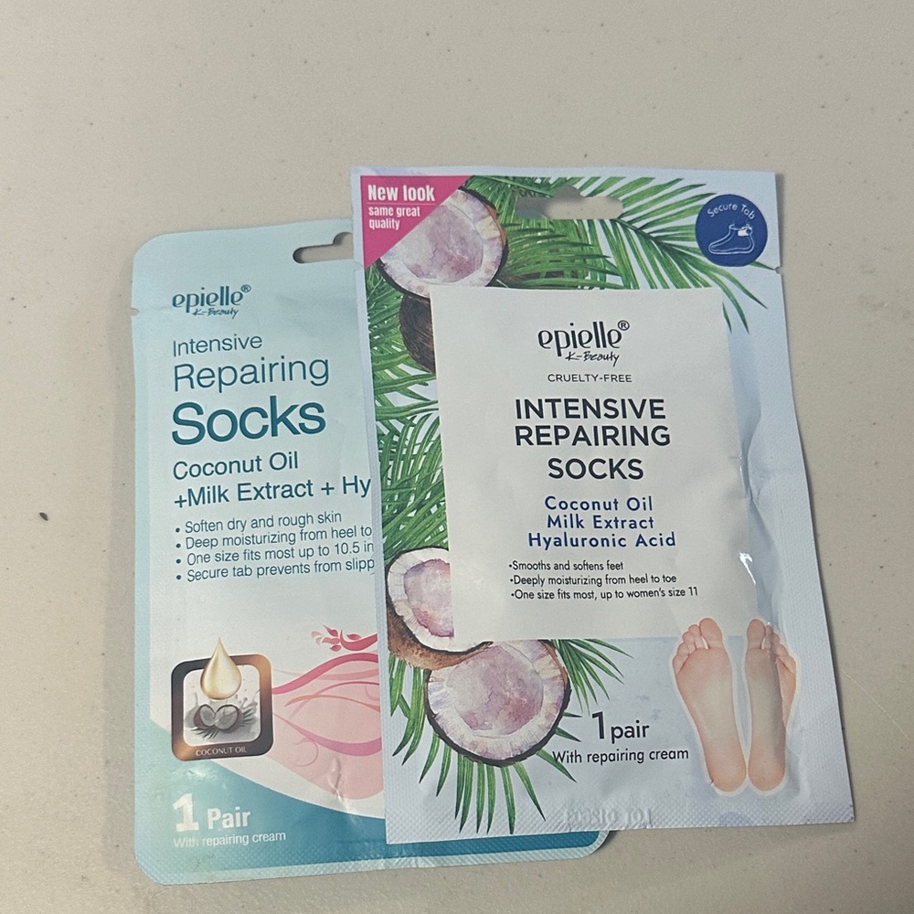 New Epielle Intensive Repairing Socks with Coconut Oil Bundle